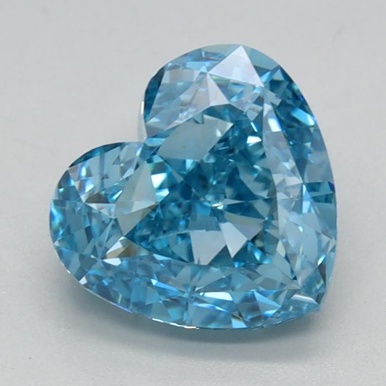 1.58 Ct. Fancy Vivid Blue Heart Lab Grown Diamond