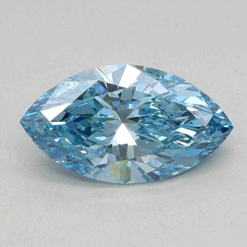 0.61 Ct. Fancy Vivid Blue Marquise Lab Grown Diamond