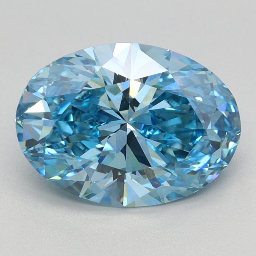 2.05 Ct. Fancy Vivid Blue Oval Lab Grown Diamond