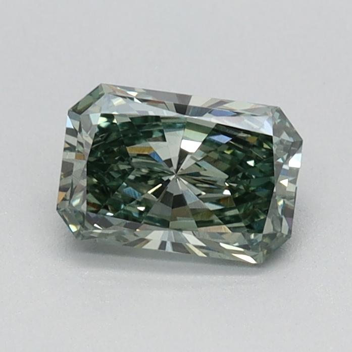 0.54 Ct. Fancy Vivid Green Radiant Lab Grown Diamond