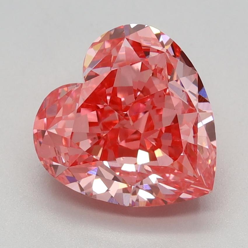 2.63 Ct. Fancy Vivid Pink Heart Lab Grown Diamond