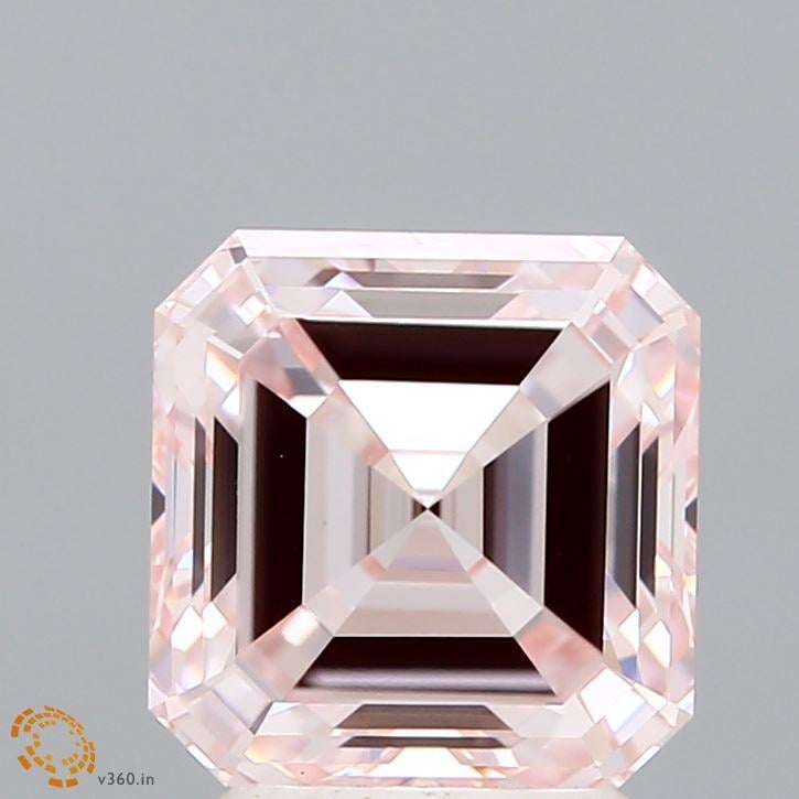 3.04 Ct. Fancy Pink Asscher Lab Grown Diamond