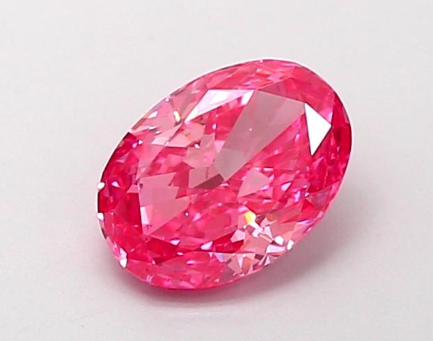 1.01 Ct. Fancy Vivid Pink Oval Lab Grown Diamond