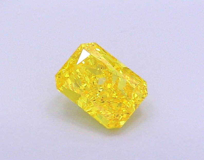 1.18 Ct. Fancy Vivid  Yellow Radiant Lab Grown Diamond