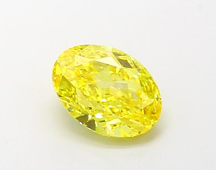 1.00 Ct. Fancy Vivid  Yellow Oval Lab Grown Diamond