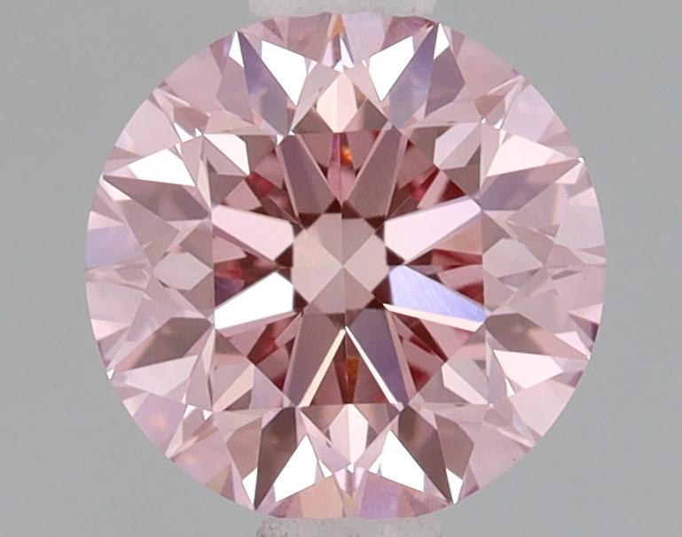 0.96 Ct. Fancy Vivid Pink Round Lab Grown Diamond