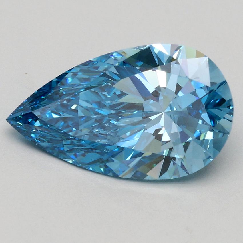 1.81 Ct. Fancy Vivid Blue Pear Lab Grown Diamond