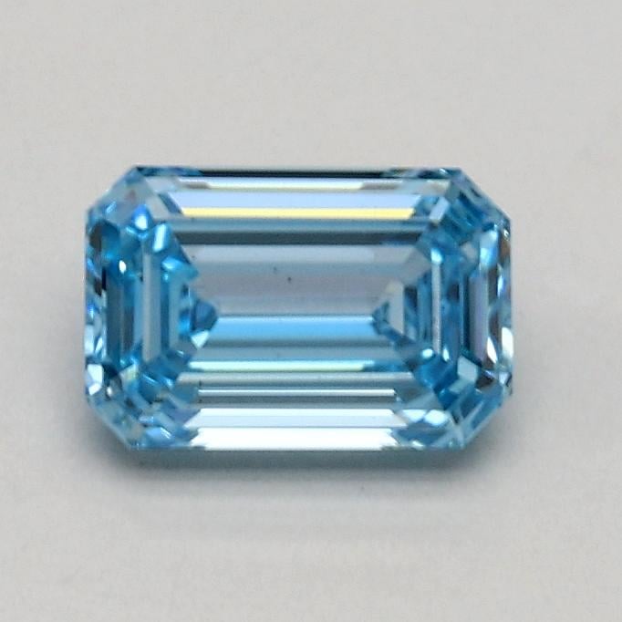 0.52 Ct. Fancy Intense Blue Emerald Lab Grown Diamond