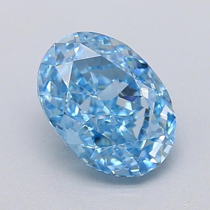 1.06 Ct. Fancy Vivid  Blue Oval Lab Grown Diamond