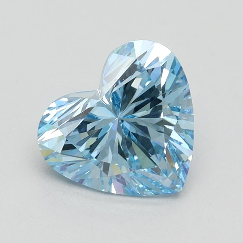 1.41 Ct. Fancy Intense Blue Heart Lab Grown Diamond