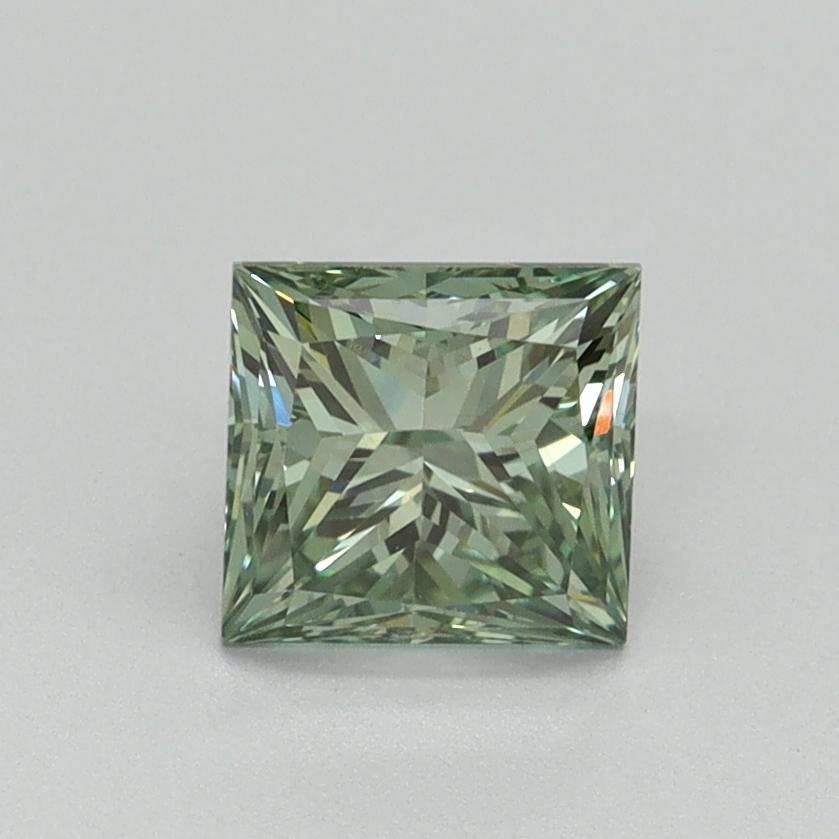 1.02 Ct. Fancy Vivid Green Princess Lab Grown Diamond