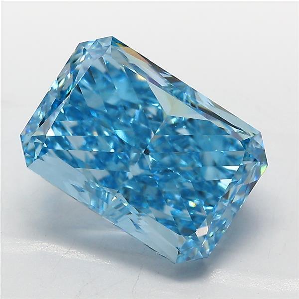 4.07 Ct. Fancy Vivid  Blue Radiant Lab Grown Diamond