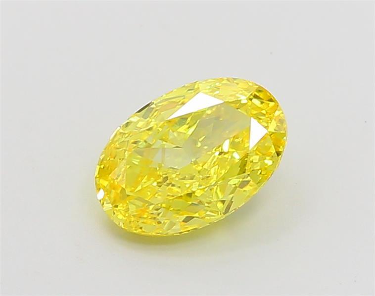 1.53 Ct. Fancy Vivid  Yellow Oval Lab Grown Diamond
