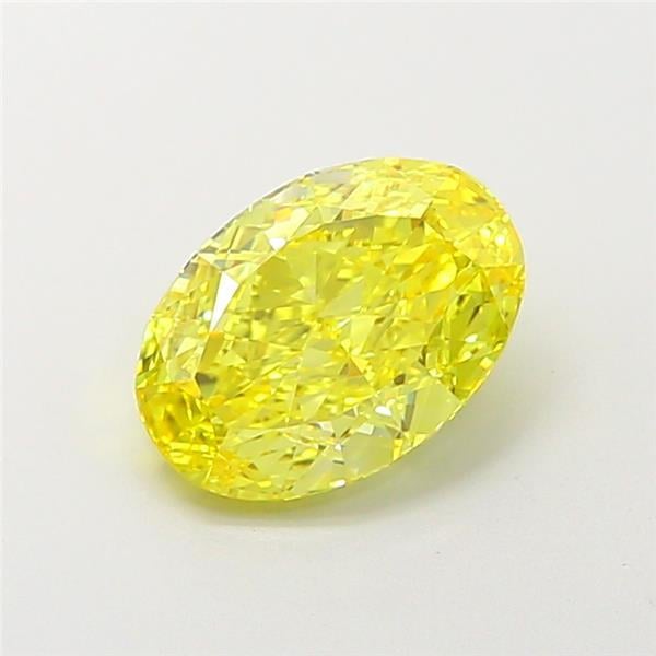 1.7 Ct. Fancy Intense Yellow Oval Lab Grown Diamond
