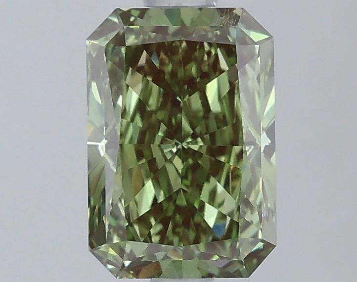 1.51 Ct. Fancy Vivid Green Radiant Lab Grown Diamond