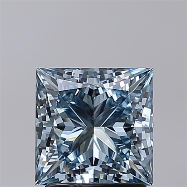 2.02 Ct. Fancy Vivid Blue Princess Lab Grown Diamond