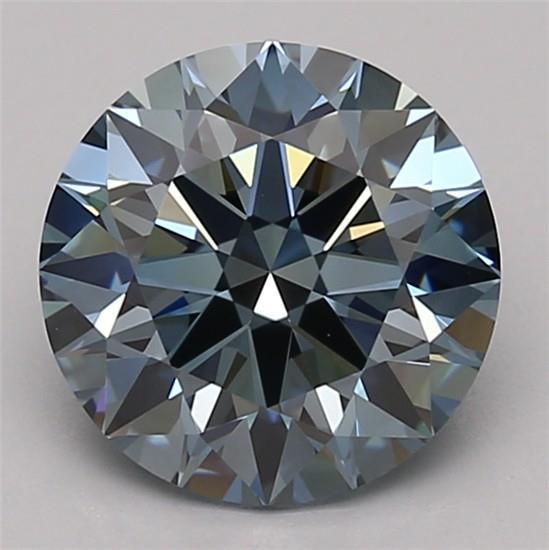 2.13 Ct. Fancy Vivid Blue Round Lab Grown Diamond