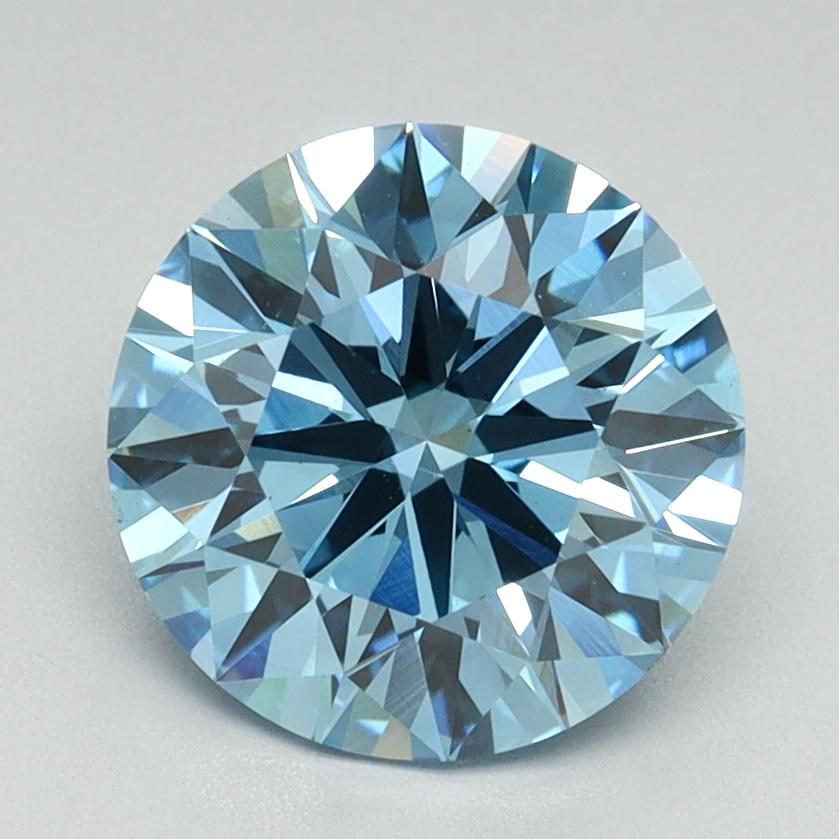 2.26 Ct. Fancy Vivid Blue Round Lab Grown Diamond