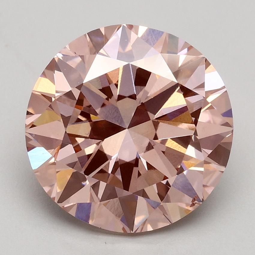 3.01 Ct. Fancy Intense Pink Round Lab Grown Diamond