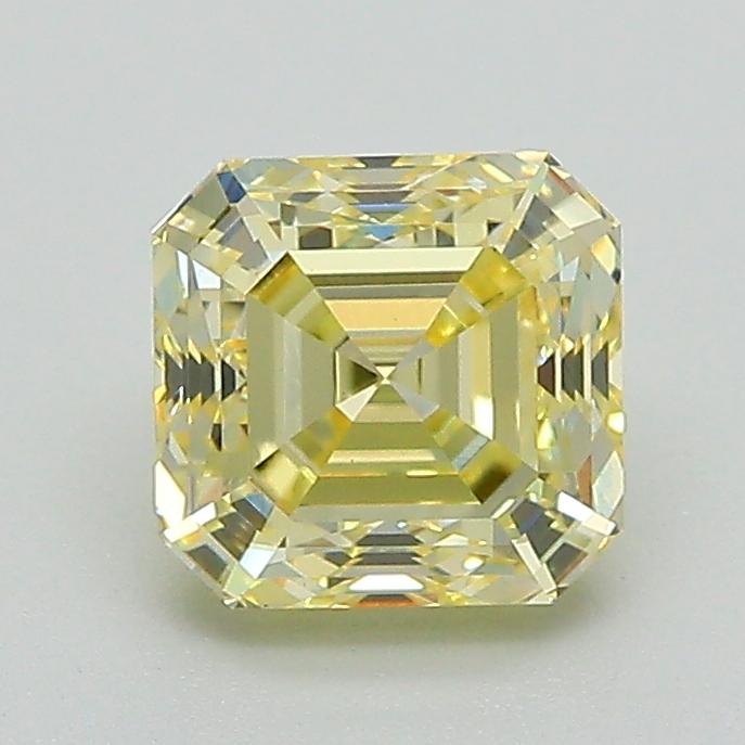 1.39 Ct. Fancy Light Yellow Asscher Lab Grown Diamond