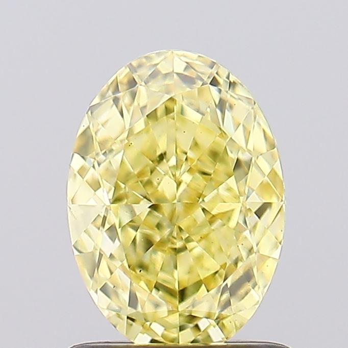 1.22 Ct. Fancy Vivid Yellow Oval Lab Grown Diamond