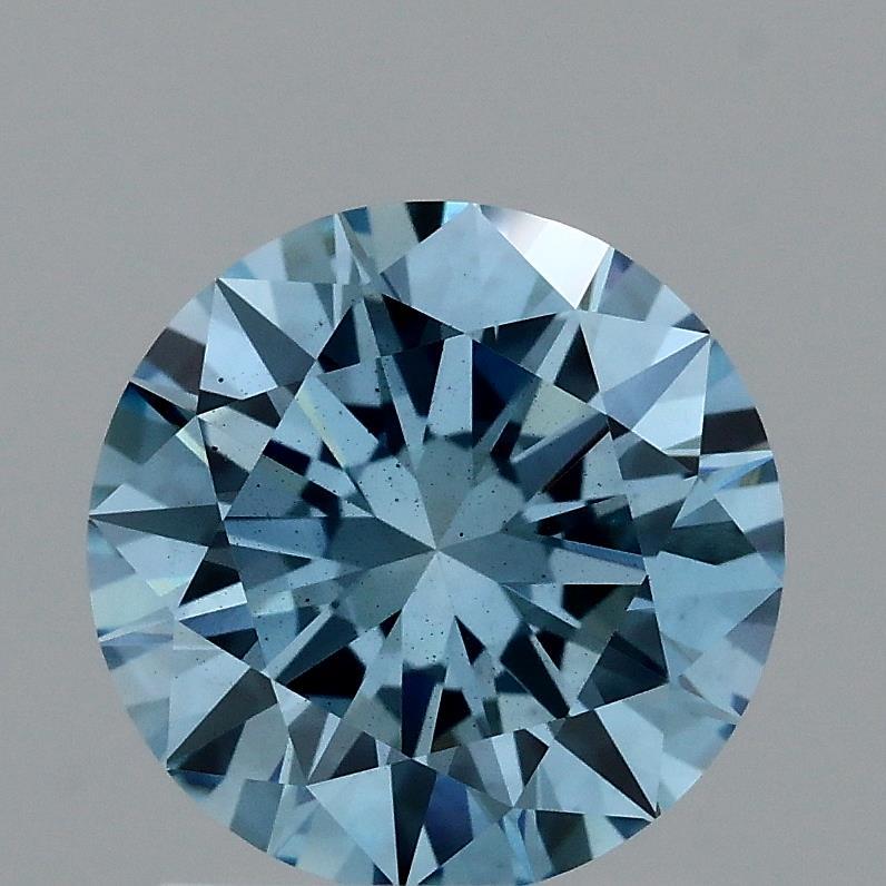 1.50 Ct. Fancy Vivid Blue Round Lab Grown Diamond