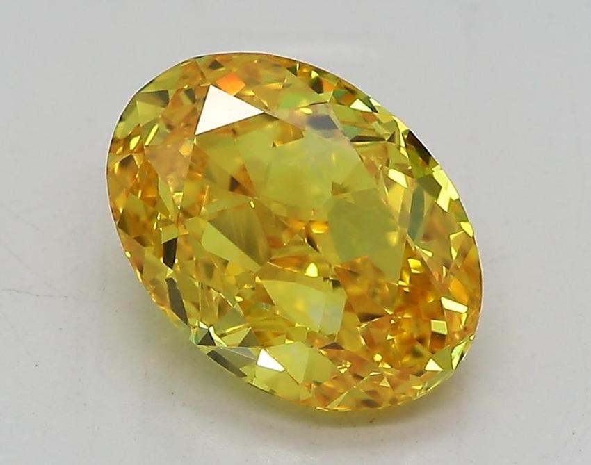 2.05 Ct. Fancy Vivid Yellow Oval Lab Grown Diamond