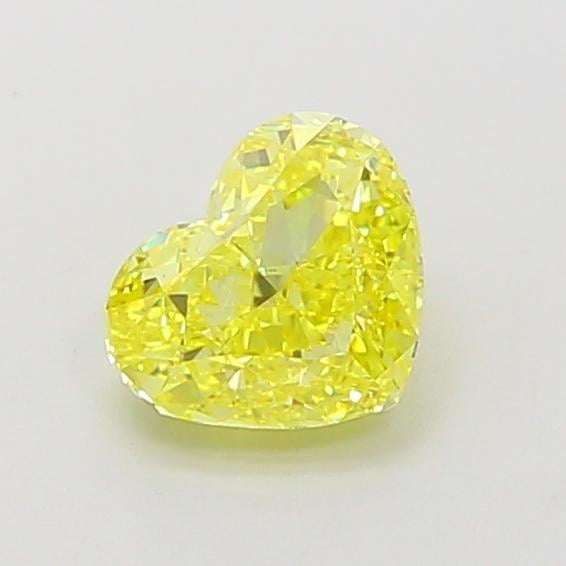 1.00 Ct. Fancy Vivid Yellow Heart Lab Grown Diamond