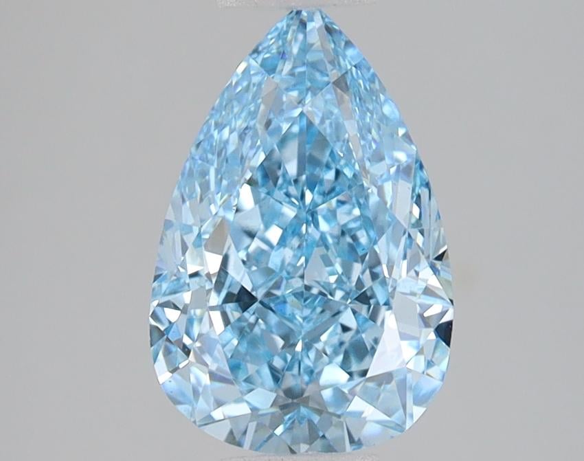 2.10 Ct. Fancy Vivid Blue Pear Lab Grown Diamond