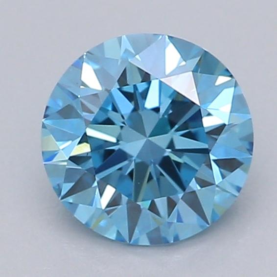 0.53 Ct. Fancy Vivid Blue Round Lab Grown Diamond