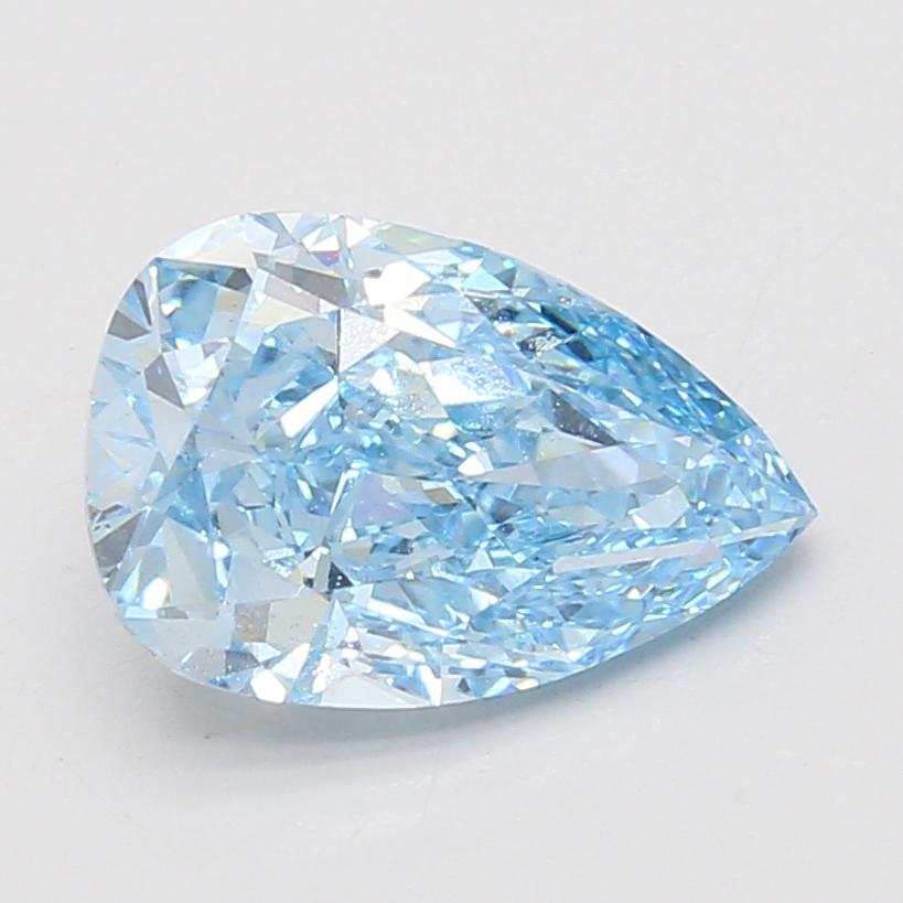 3.16 Ct. Fancy Vivid Blue Pear Lab Grown Diamond