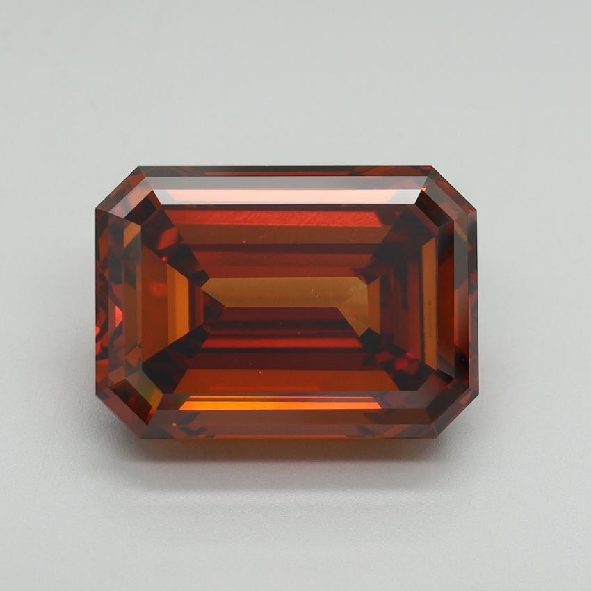 10.10 Ct. Fancy Vivid Orange Emerald Lab Grown Diamond