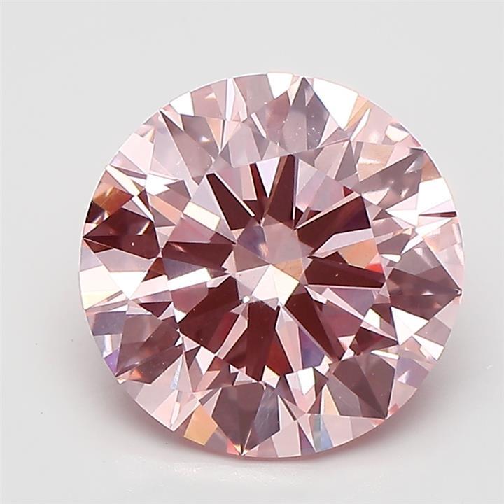 5.10 Ct. Fancy Vivid  Pink Round Lab Grown Diamond
