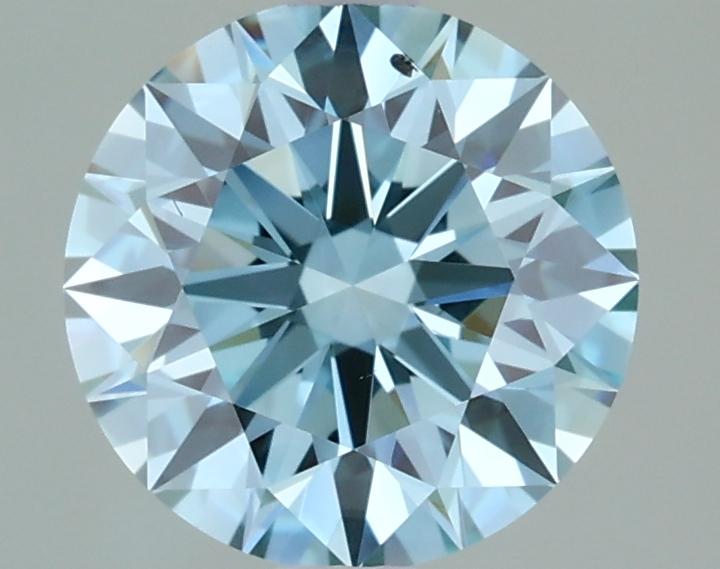 1.52 Ct. Fancy Intense Green Blue Round Lab Grown Diamond