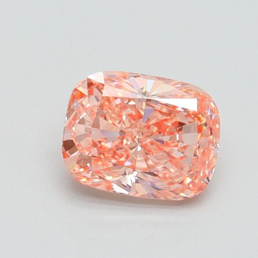 1.10 Ct. Fancy Vivid Pink Cushion Lab Grown Diamond