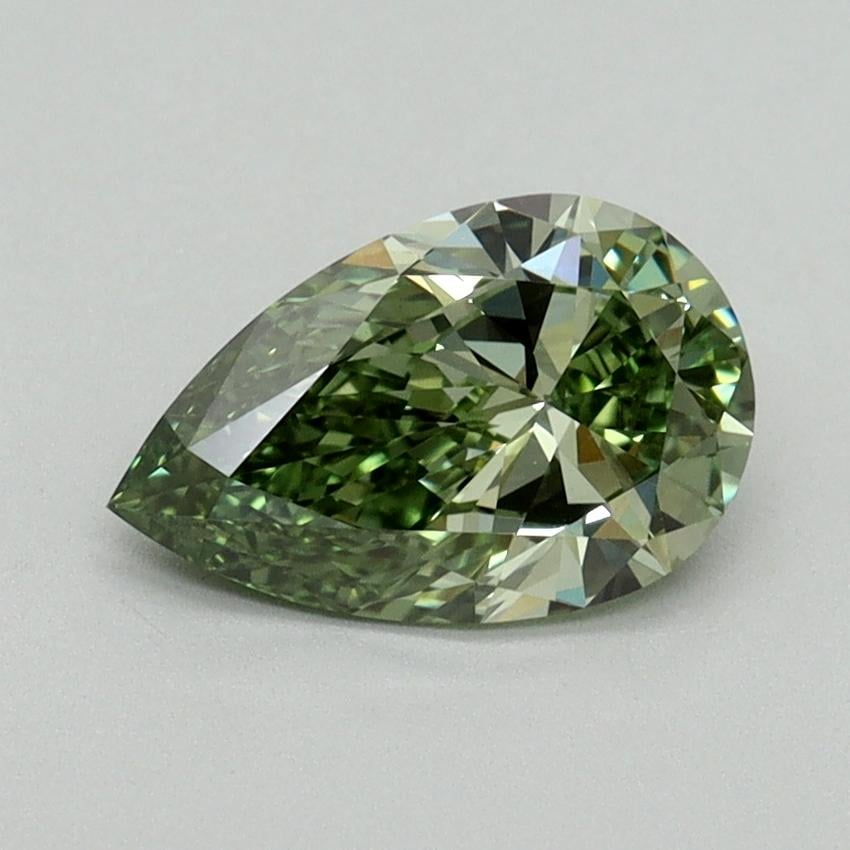 1.00 Ct. Fancy Vivid Green Pear Lab Grown Diamond