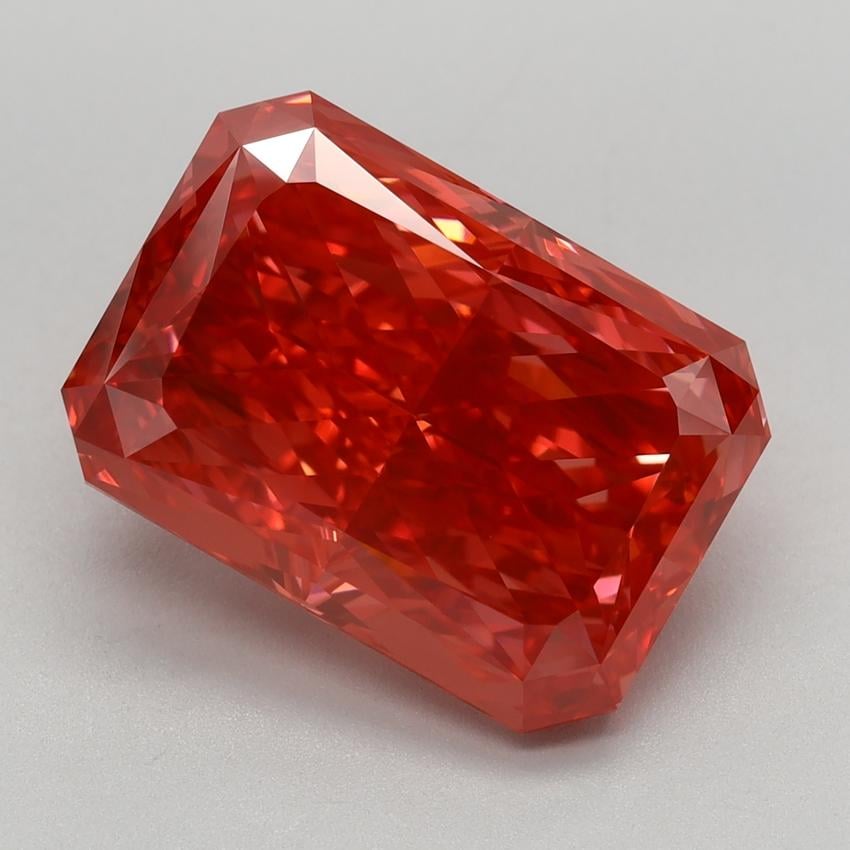 5.68 Ct. Fancy Vivid Red Radiant Lab Grown Diamond