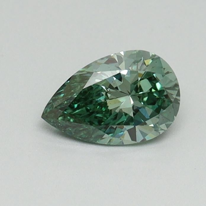 0.40 Ct. Fancy Vivid Pacific Green Pear Lab Grown Diamond