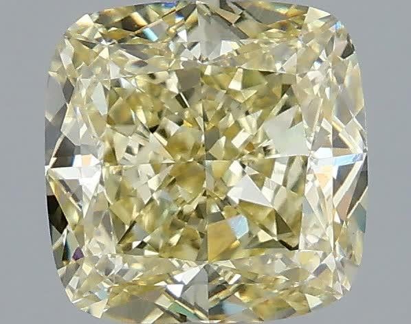 2.02 Ct. Fancy Light Yellow Cushion Lab Grown Diamond