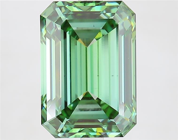 6.10 Ct. Fancy Vivid  Green Emerald Lab Grown Diamond