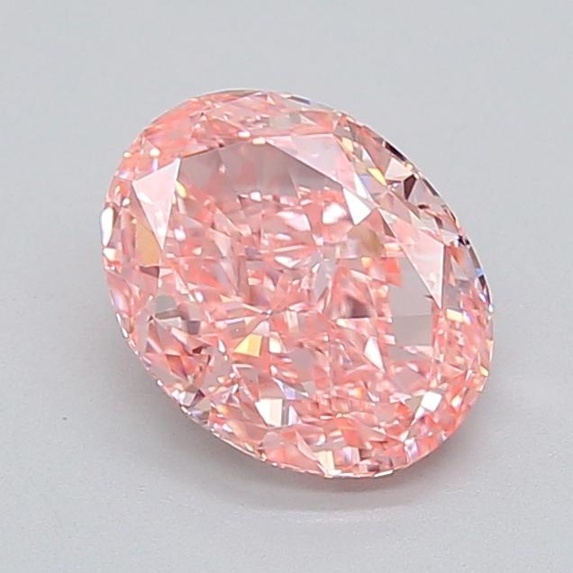 2.01 Ct. Fancy Vivid  Pink Oval Lab Grown Diamond