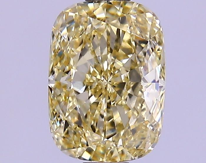 1.04 Ct. Fancy Light Yellow Cushion Lab Grown Diamond