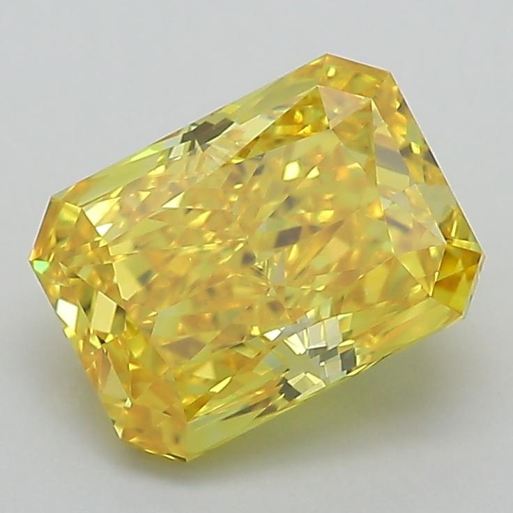 2.12 Ct. Fancy Vivid Yellow Radiant Lab Grown Diamond