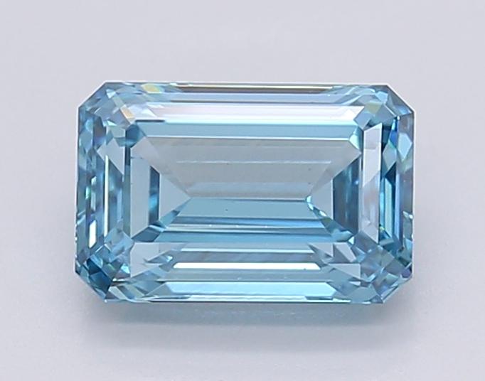 1.45 Ct. Fancy Vivid Blue Emerald Lab Grown Diamond