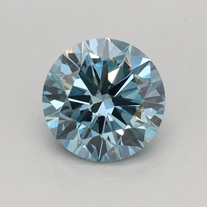 0.47 Ct. Fancy Vivid Blue Round Lab Grown Diamond