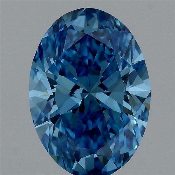 1.38 Ct. Fancy Vivid Blue Oval Lab Grown Diamond