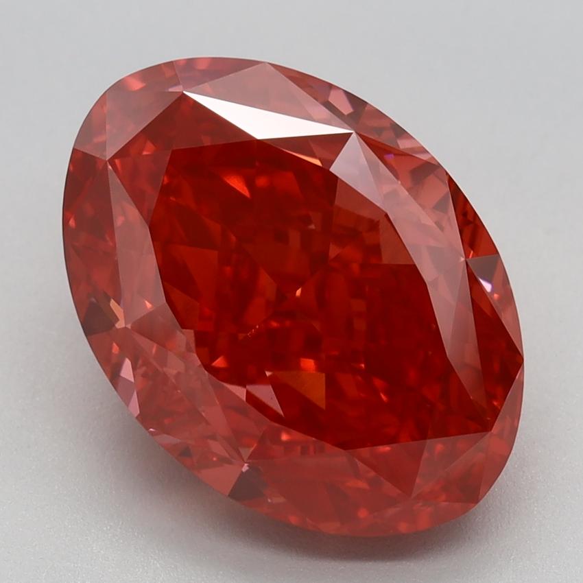 5.31 Ct. Fancy Vivid Pink Oval Lab Grown Diamond