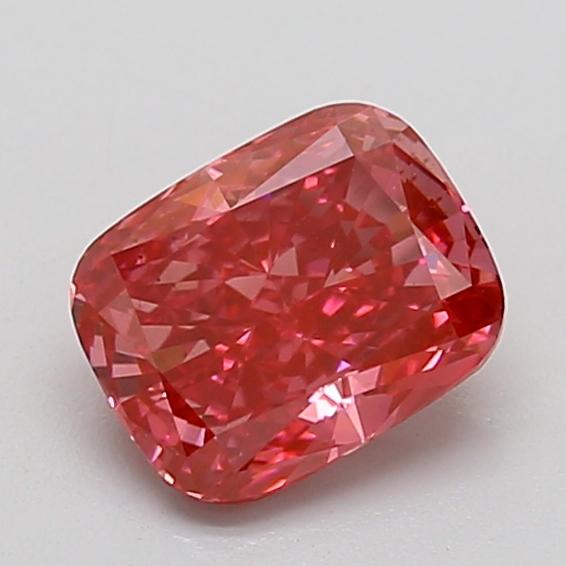 1.64 Ct. Fancy Vivid  Pink Cushion Lab Grown Diamond