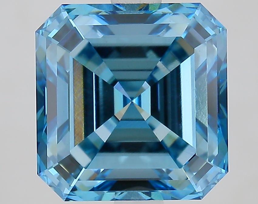 3.61 Ct. Fancy Vivid Blue Asscher Lab Grown Diamond