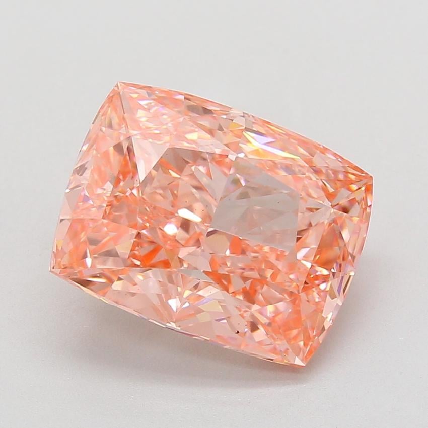 7.05 Ct. Fancy Vivid Pink Cushion Lab Grown Diamond